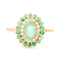 2.83 Ct Oval Emerald 14K Gold Ring
