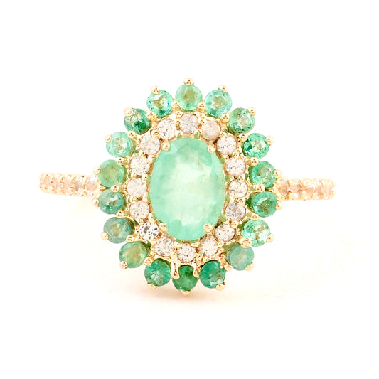 2.83 Ct Oval Emerald 14K Gold Ring