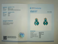 1.58 Ct Oval Natural Emerald 14K Gold Earrings