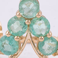 2.28 Ct Round Natural Emerald 14K Gold Ring