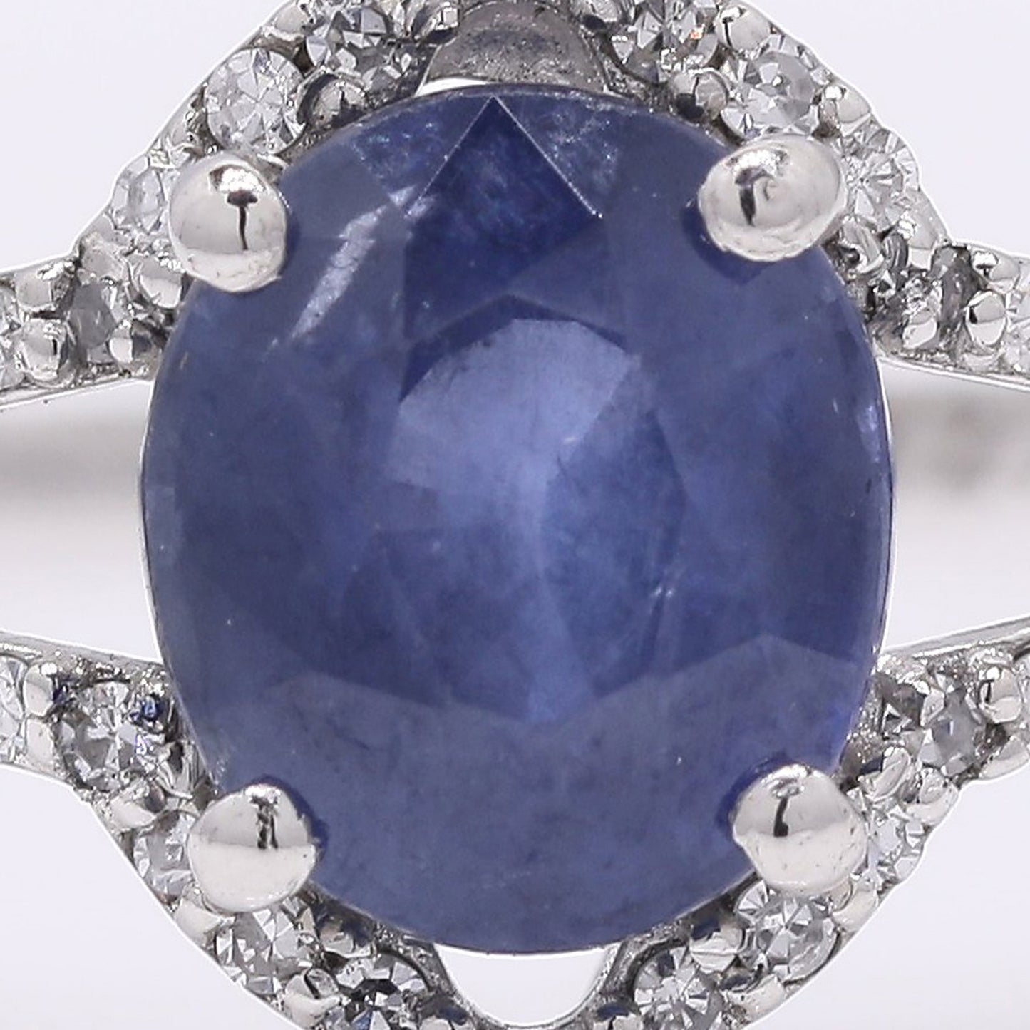 1.71 Ct Oval Mixed Cut Natural Sapphire 950 Platinum Ring