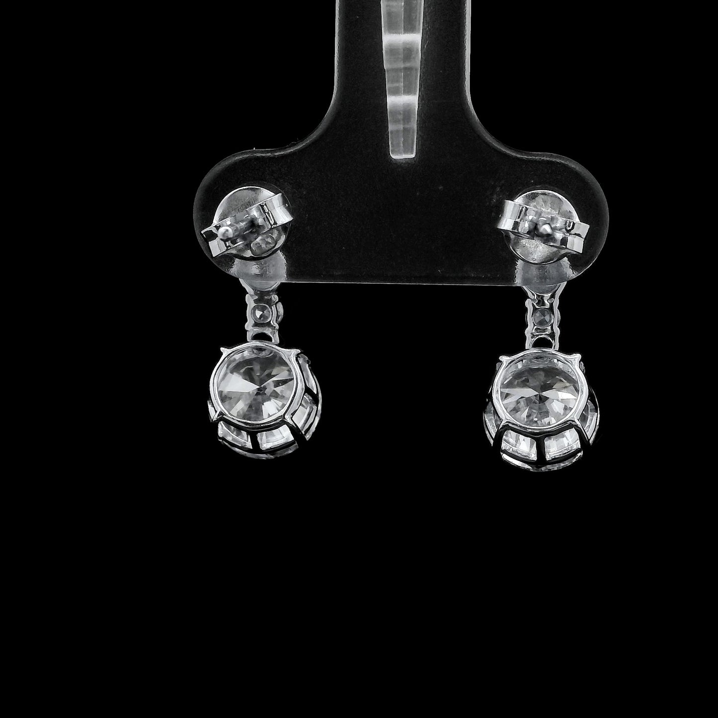 3.22 Ct Round Lab Grown Diamond 14K Gold Earrings
