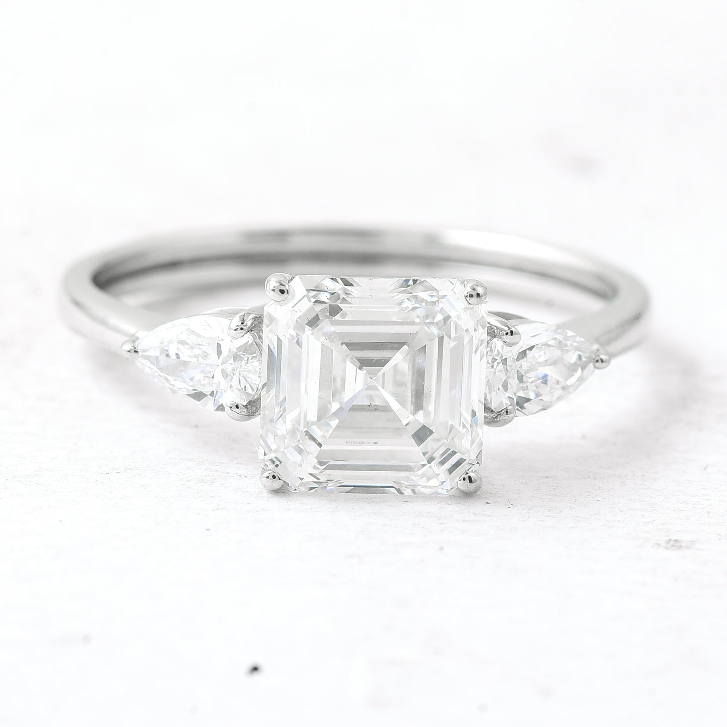 2.34 Ct Octagon Lab Grown Diamond 950 Platinum Ring