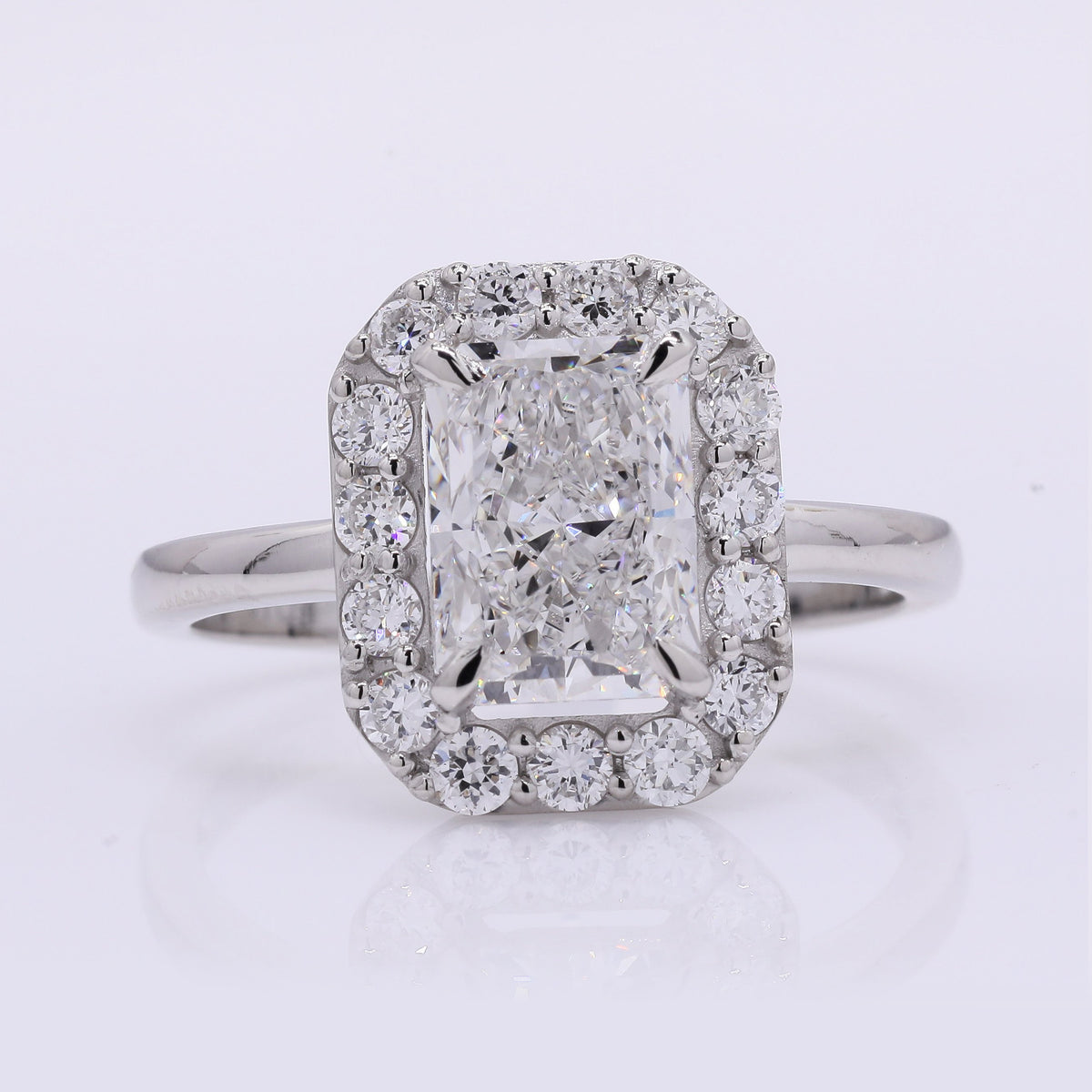 2.47 Carats Lab Grown Diamond 950 Platinum Ring