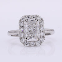 2.47 Carats Lab Grown Diamond 950 Platinum Ring
