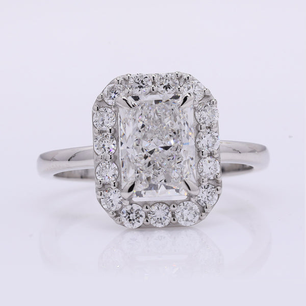 2.47 Carats Lab Grown Diamond 950 Platinum Ring