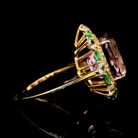 8.85 Ct Oval Kunzite 14K Gold Ring