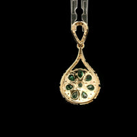 1.16 Ct Round Emerald 14K Gold Pendant