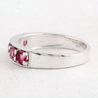 1.45 Ct Round Pink Topaz 925 Sterling Silver Ring