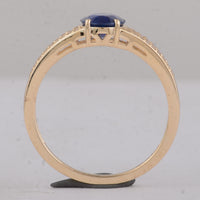 1.32 Ct Oval Sapphire 9K Gold Ring