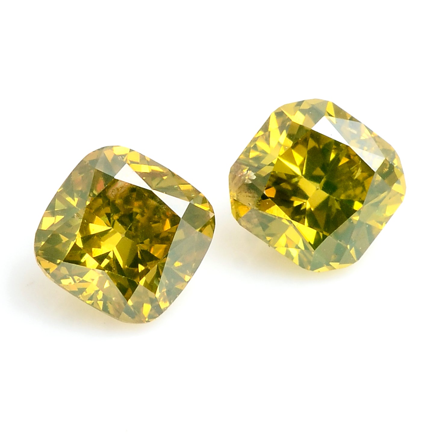 0.73 Carat Yellow Diamond Cushion Loose Gemstone