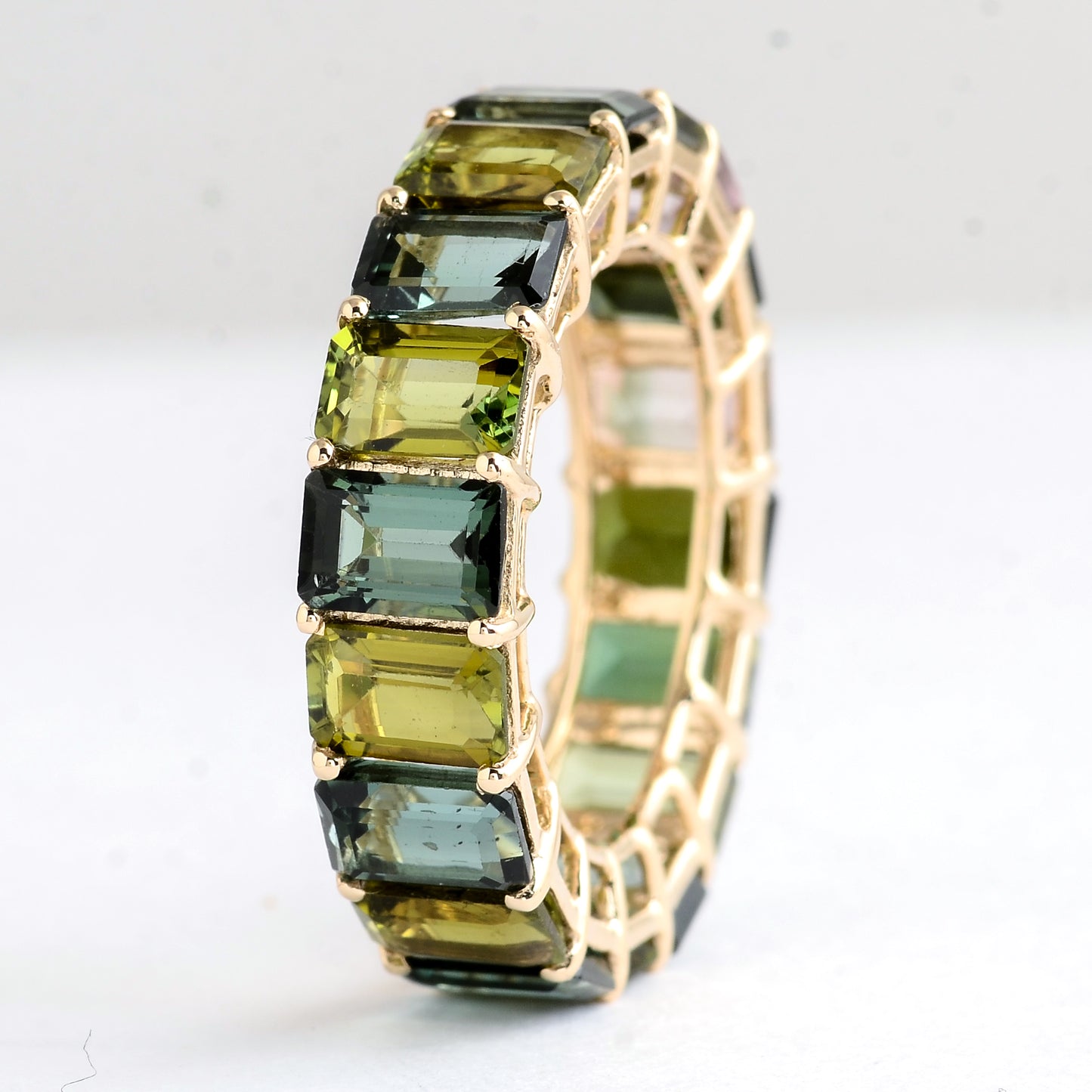 10.56 Ct Octagon Tourmaline 14K Gold Ring