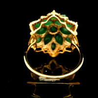 3.49 Ct Pear Emerald 14K Gold Ring
