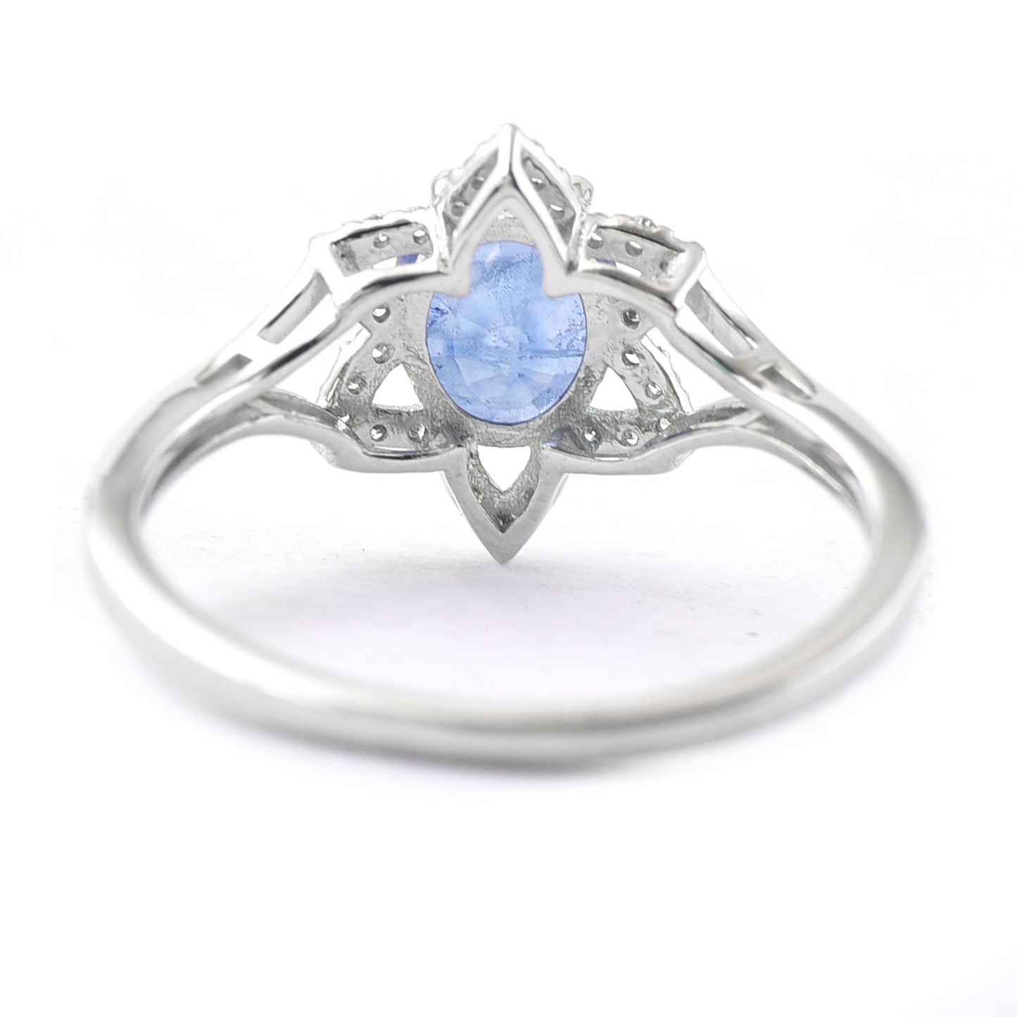 1.51 Ct Oval Mixed Cut Natural Sapphire 950 Platinum Ring