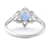 1.51 Ct Oval Mixed Cut Natural Sapphire 950 Platinum Ring