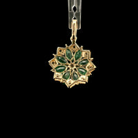1.26 Ct Marquise Emerald 14K Gold Pendant