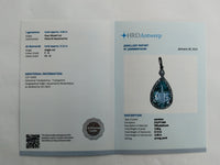 3.42 Ct Pear Mixed Cut Natural Aquamarine 950 Platinum Pendant