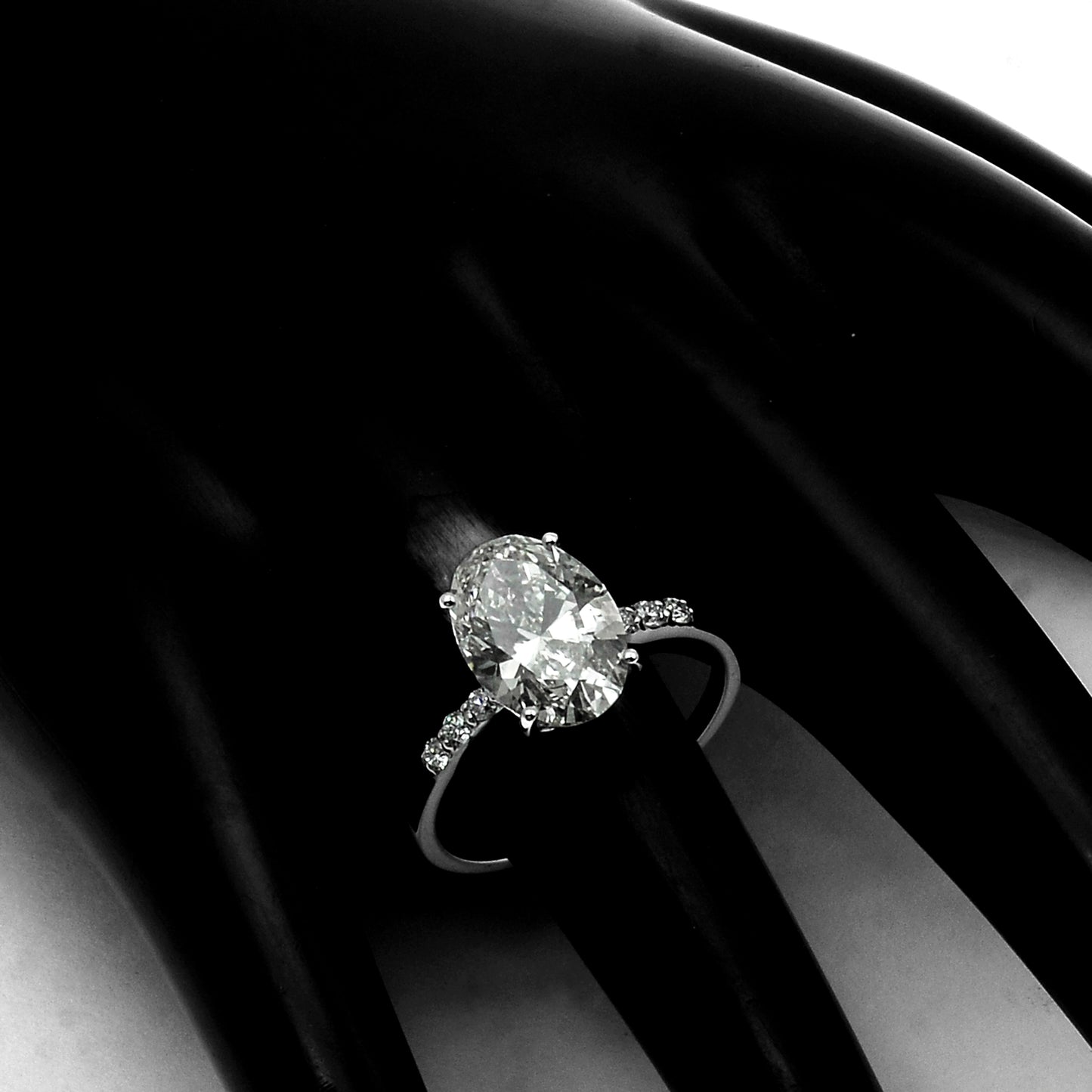 3.14 Carats Lab Grown Diamond 14K Gold Ring
