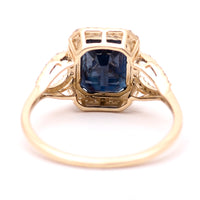 3.07 Ct Octagon Natural Sapphire 14K Gold Ring