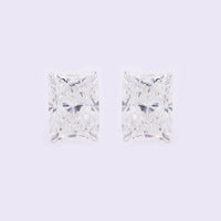 3.74 Carats Lab Grown Diamond 14K Gold Earrings
