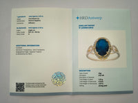 2.73 Ct Oval Natural Sapphire 14K Gold Ring