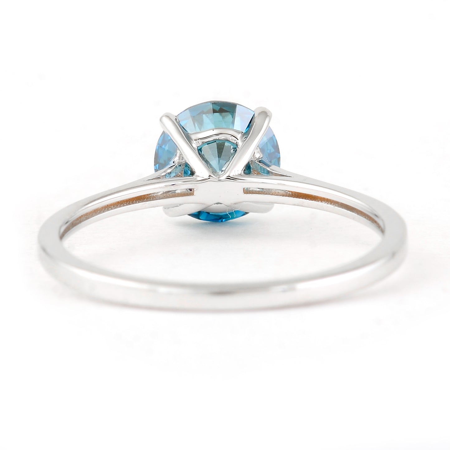 1.33 Carats Blue Lab Grown Diamond 14K Gold Ring