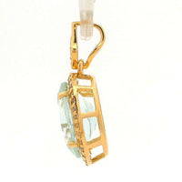 1.97 Ct Oval Aquamarine 14K Gold Pendant