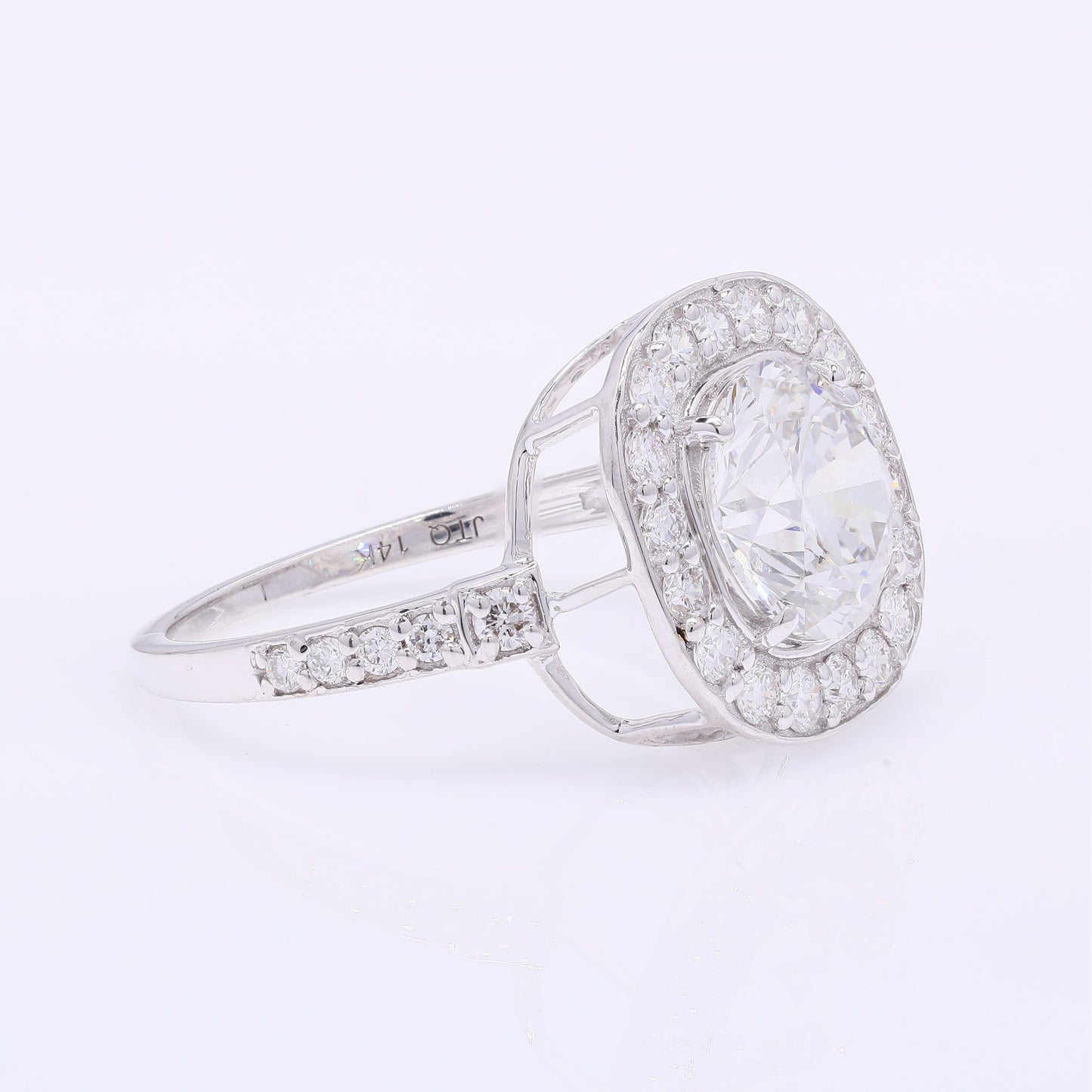 2.75 Carats Lab Grown Diamond 14K Gold Ring