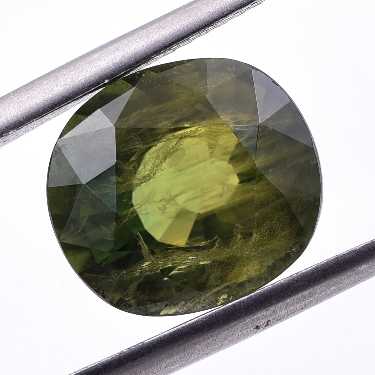 7.99 Natural Corundum Green Sapphire Rectangular Cushion Mixed Cut Gemstone