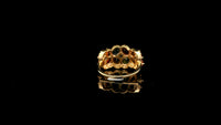 3.99 Ct Oval Multi Sapphire 14K Gold Ring