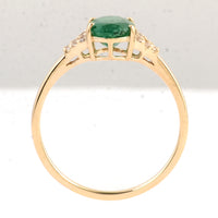1.15 Ct Oval Emerald 14K Gold Ring