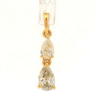 0.47 Ct Pear Diamond 14K Gold Pendant