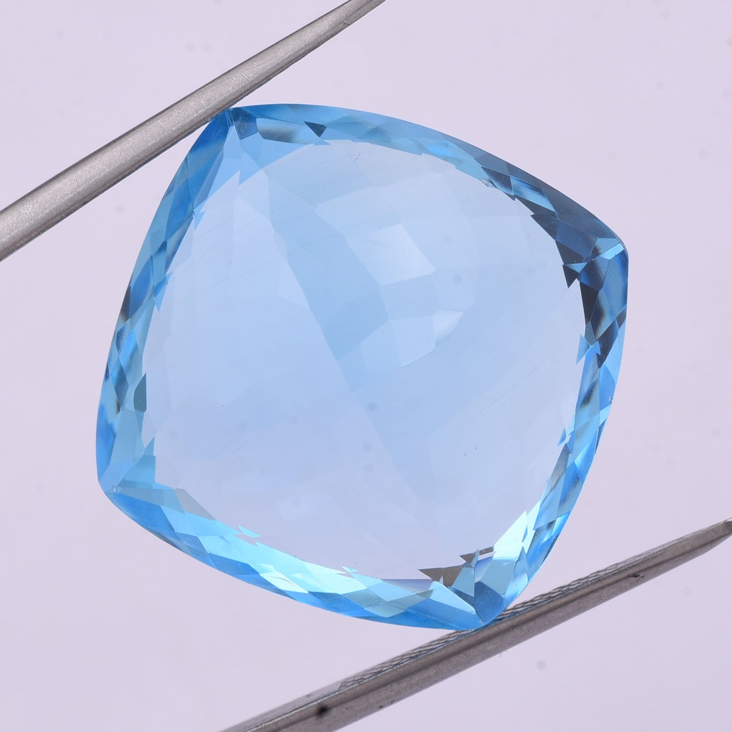 43.9 Natural Topaz Blue Topaz Cushion Mixed Cut Gemstone