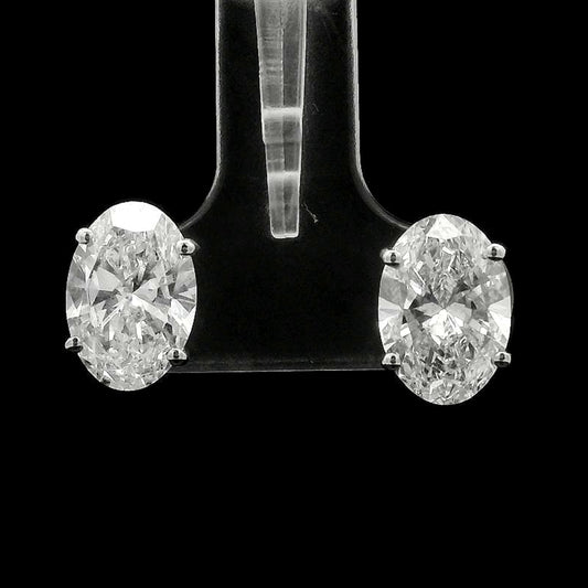 4.01 Carats Lab Grown Diamond 14K Gold Earrings