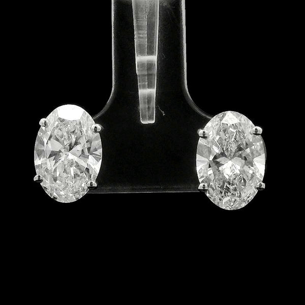 4.01 Carats Lab Grown Diamond 14K Gold Earrings