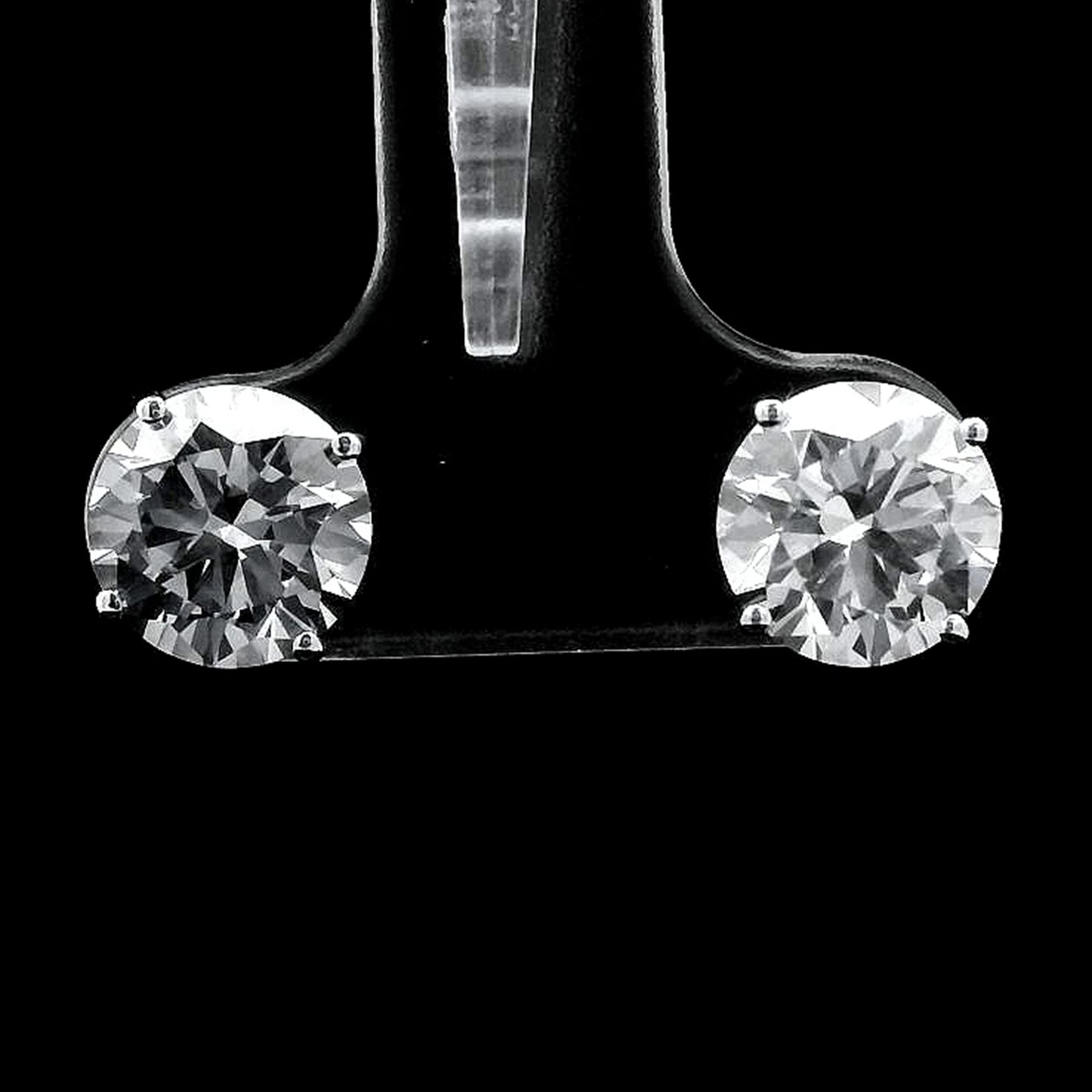 3.14 Carats Lab Grown Diamond 14K Gold Earrings