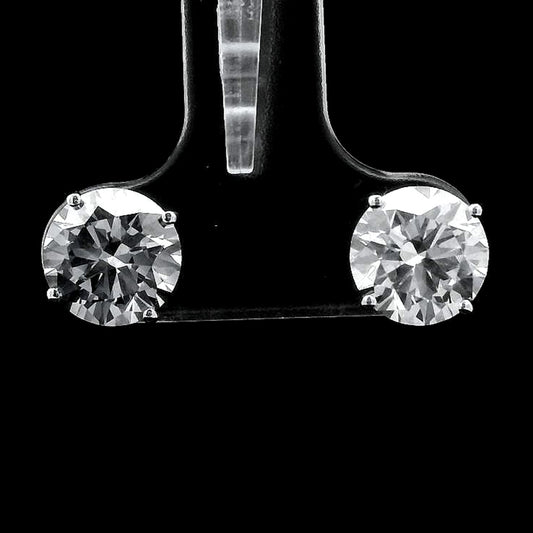 3.14 Carats Lab Grown Diamond 14K Gold Earrings