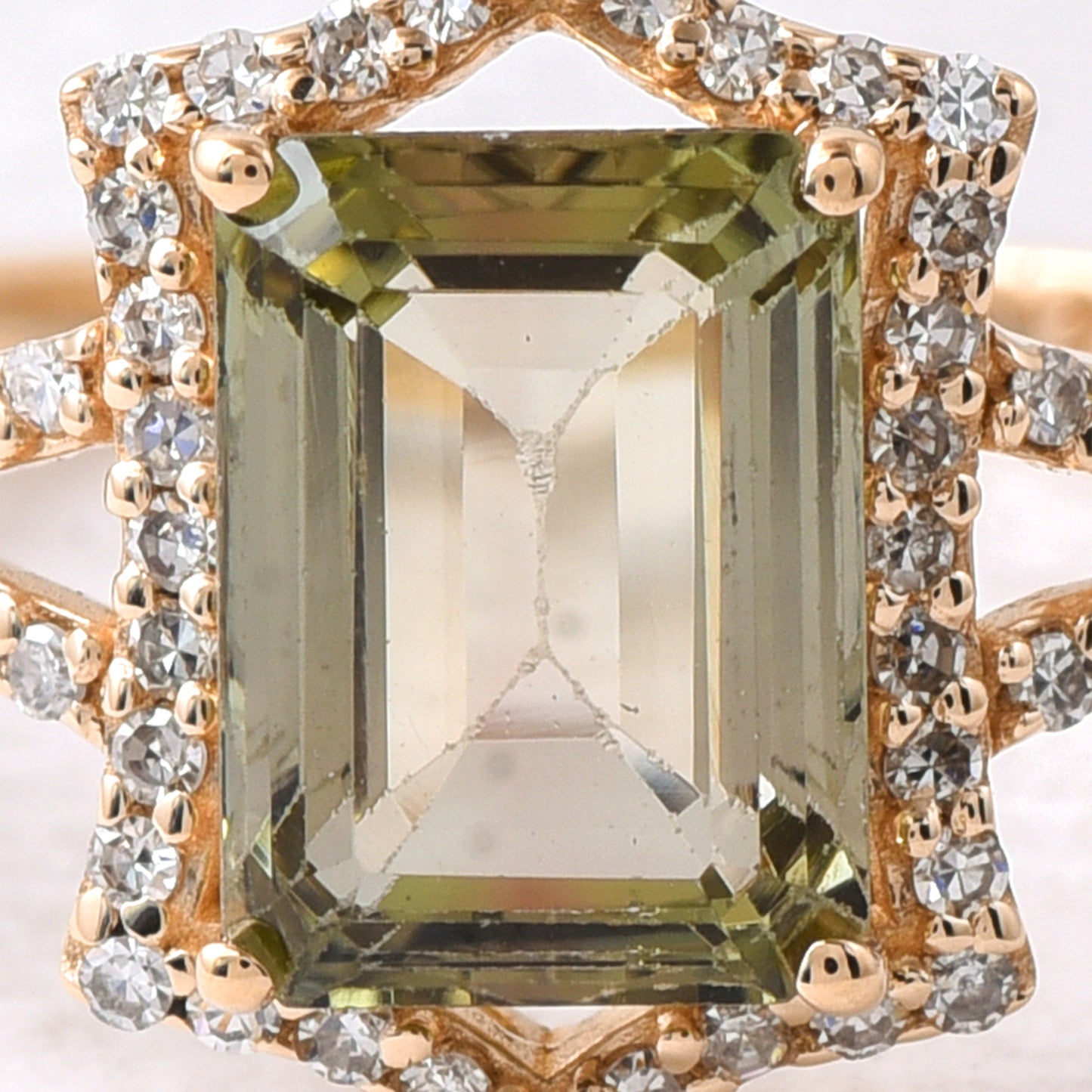 1.80 Ct Octagon Step Cut Natural Tourmaline 14K Gold Ring