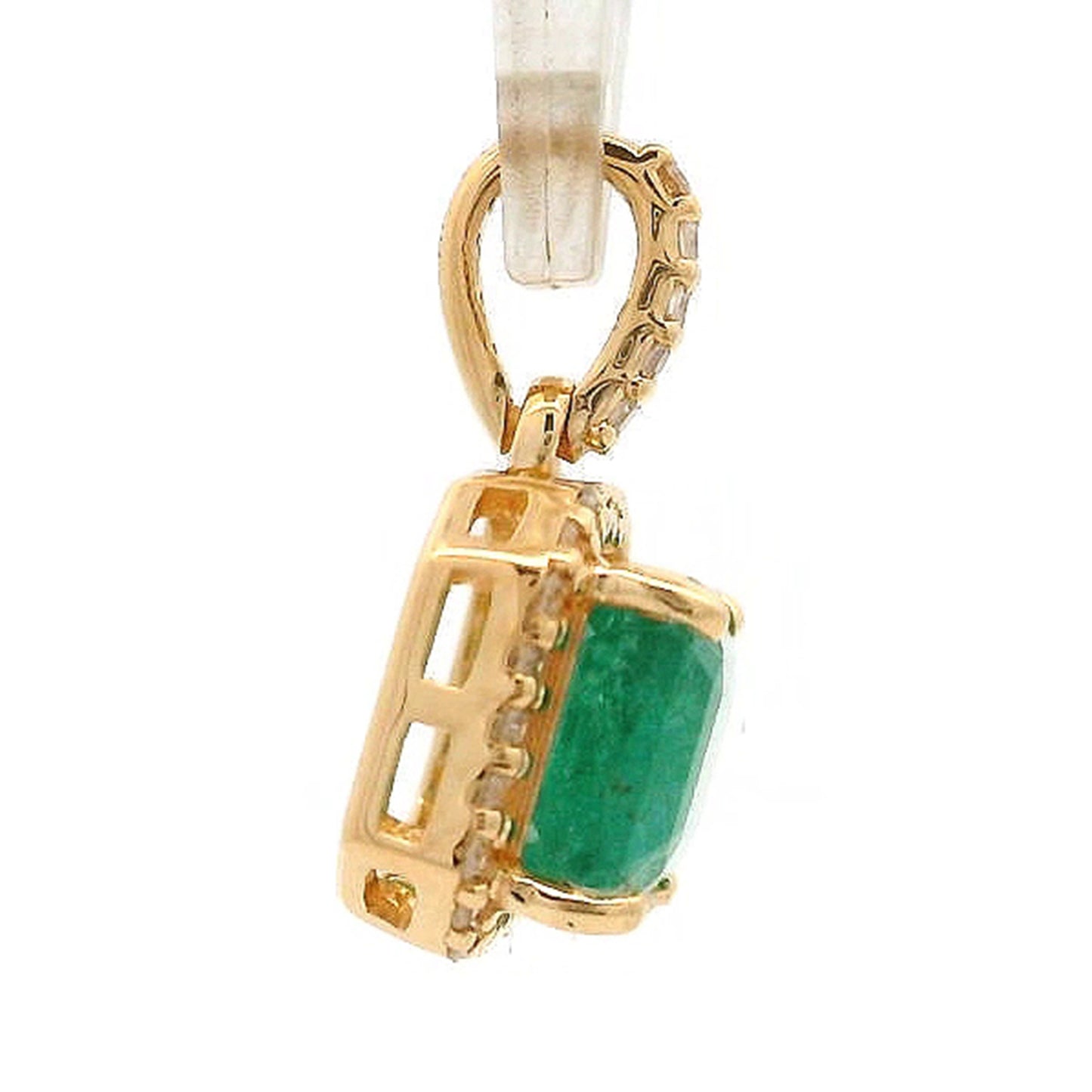 1.39 Ct Octagon Emerald 14K Gold Pendant