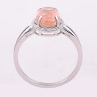 2.24 Ct Oval Cabochon Cut Natural Tourmaline 950 Platinum Ring