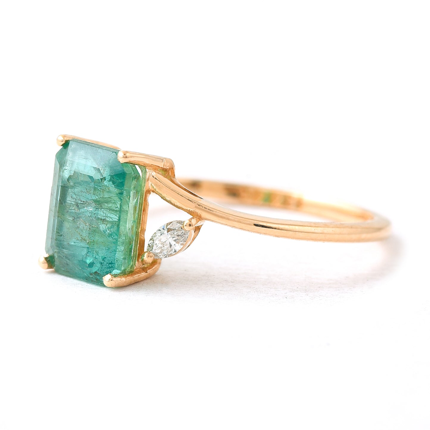 1.86 Ct Octagon Emerald 14K Gold Ring