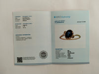 1.60 Ct Oval Mixed Cut Natural Sapphire 14K Gold Ring