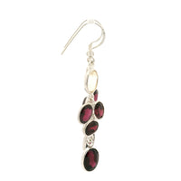 12.13 Ct Citrine, Garnet 925 Sterling Silver Earrings