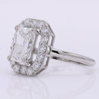 2.53 Carats Lab Grown Diamond 950 Platinum Ring