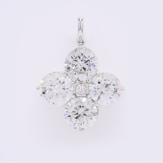 6.55 Carats Lab Grown Diamond 14K Gold Pendant