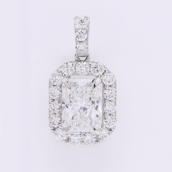 2.64 Carats Lab Grown Diamond 950 Platinum Pendant