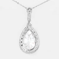 3.74 Carats Lab Grown Diamond 14K Gold Pendant