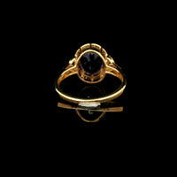 3.16 Ct Oval Mixed Cut Natural Tanzanite 14K Gold Ring