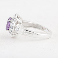 2.38 Ct Round Amethyst 925 Sterling Silver Ring