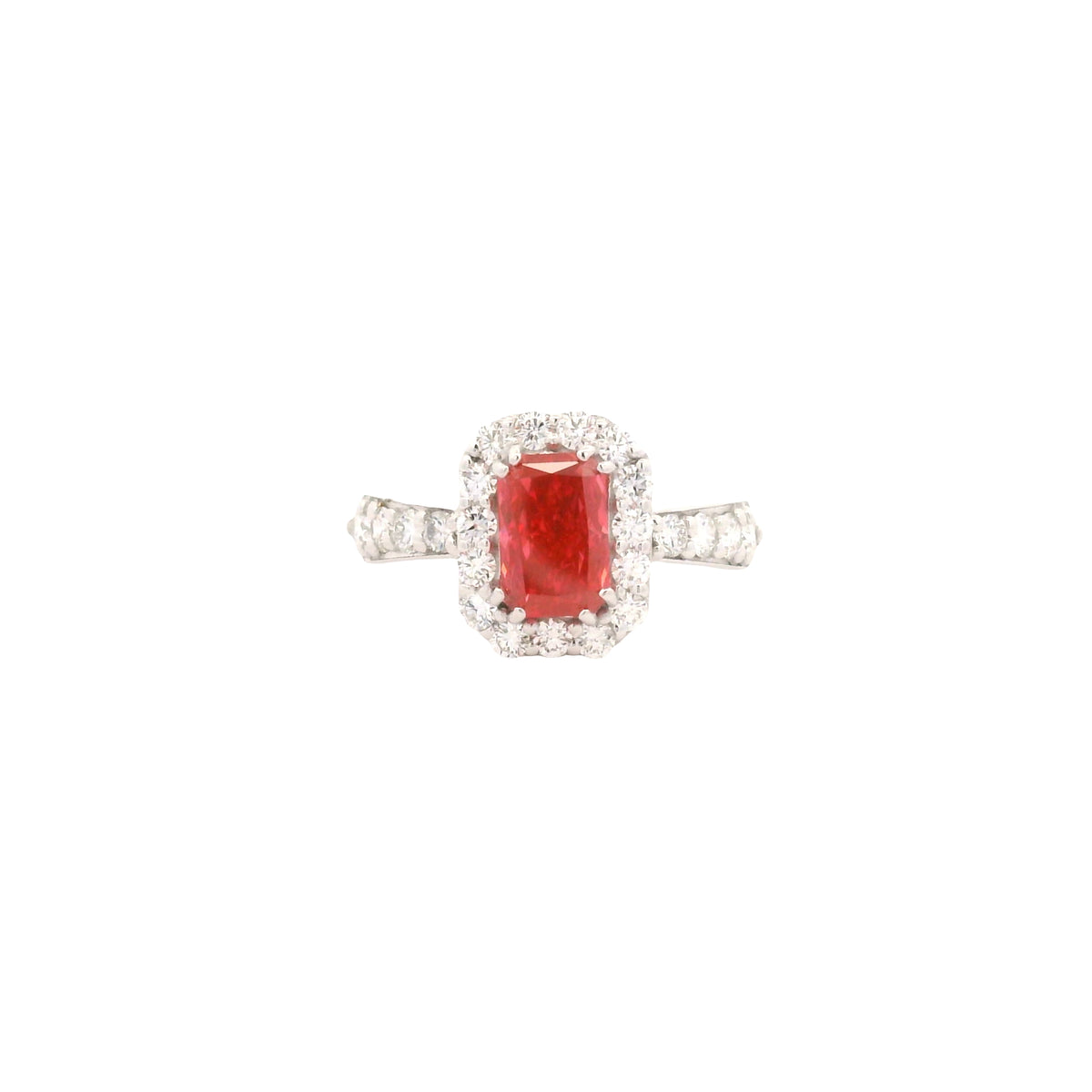 1.75 Carats Pink Lab Grown Diamond 14K Gold Ring